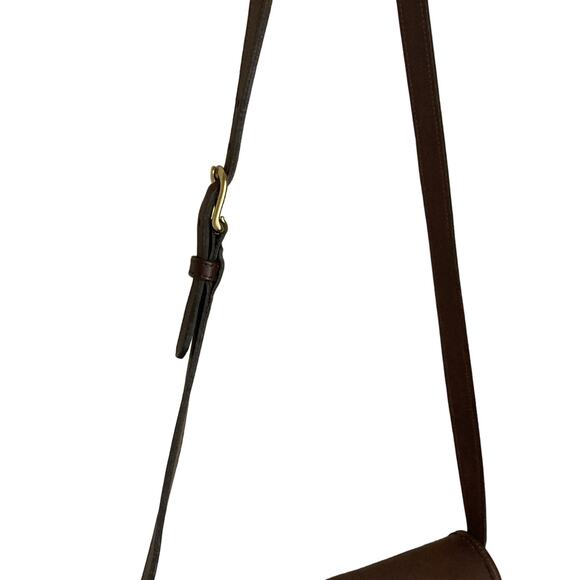 Vintage COACH 9812 Ridgefield Flap Bag Dark Brown Full-grain Leather Excellent - Picture 11 of 16